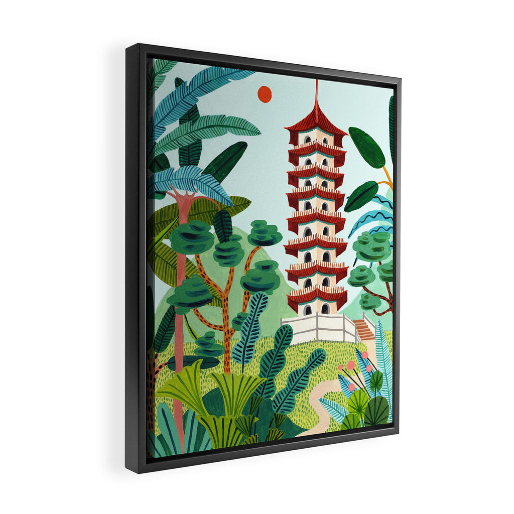 Singapore's Chinese Gardens Framed Canvas Print Gallery Image 2