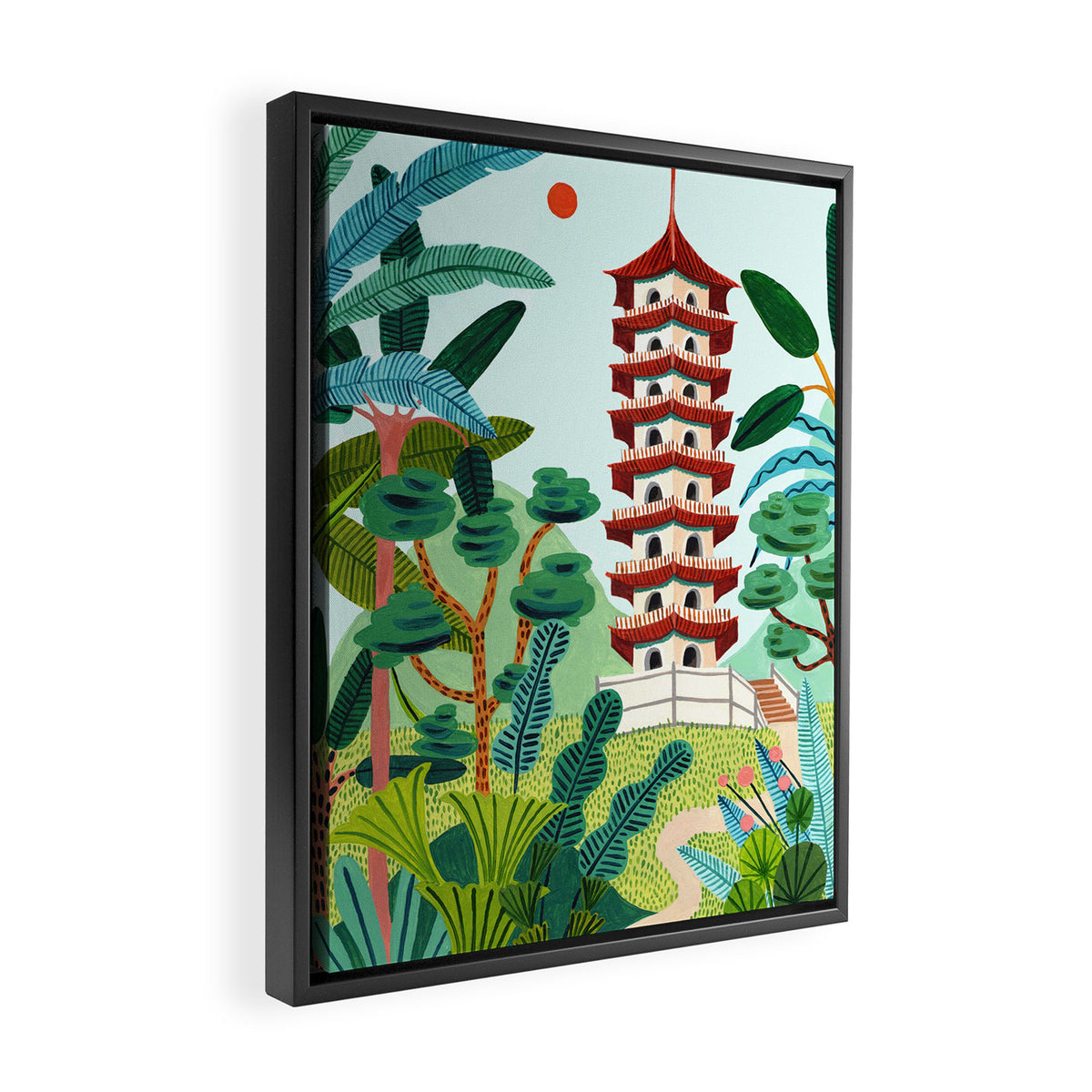 Singapore's Chinese Gardens Framed Canvas Print Gallery Image 2