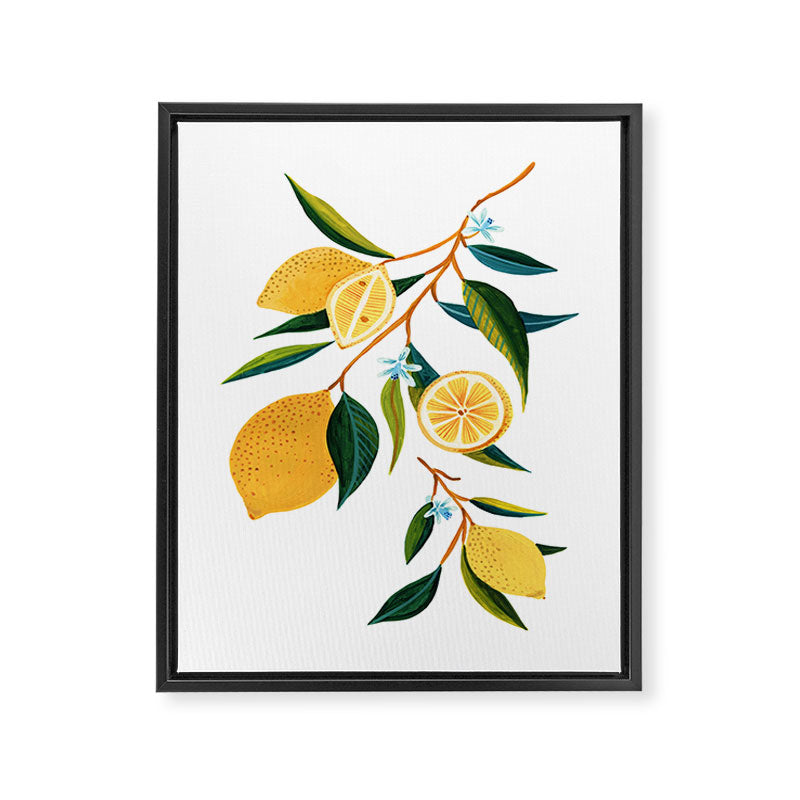 Summer Lemons Framed Canvas Print Gallery Image 6