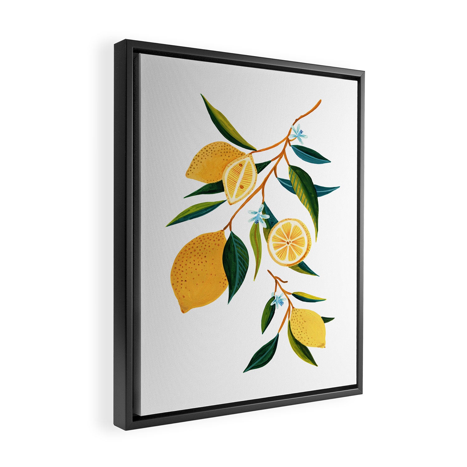 Summer Lemons Framed Canvas Print Gallery Image 2