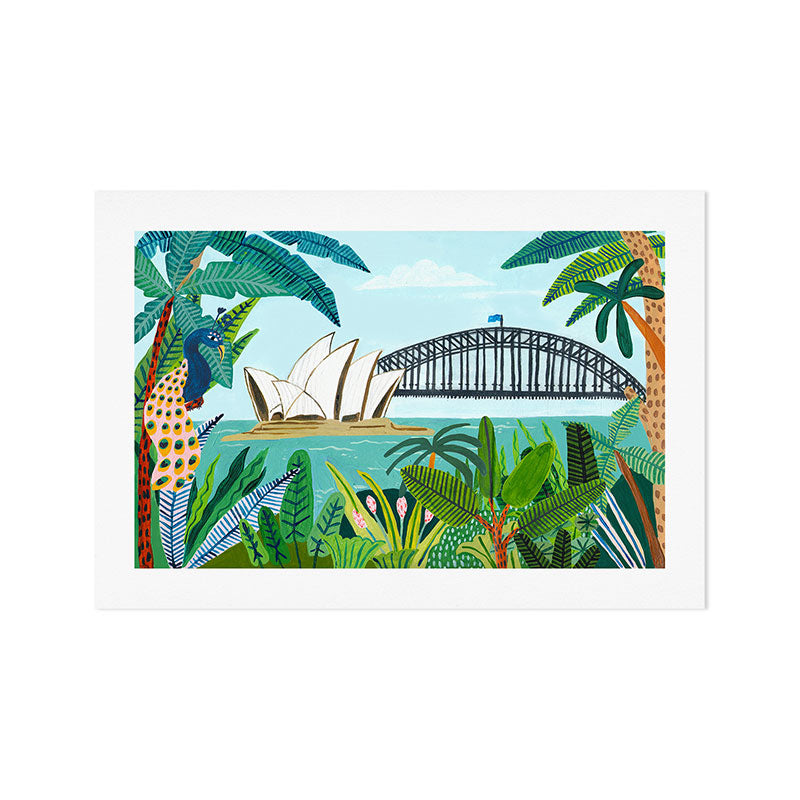 Sydney Harbour from the Botanical Gardens Art Print Gallery Image 1