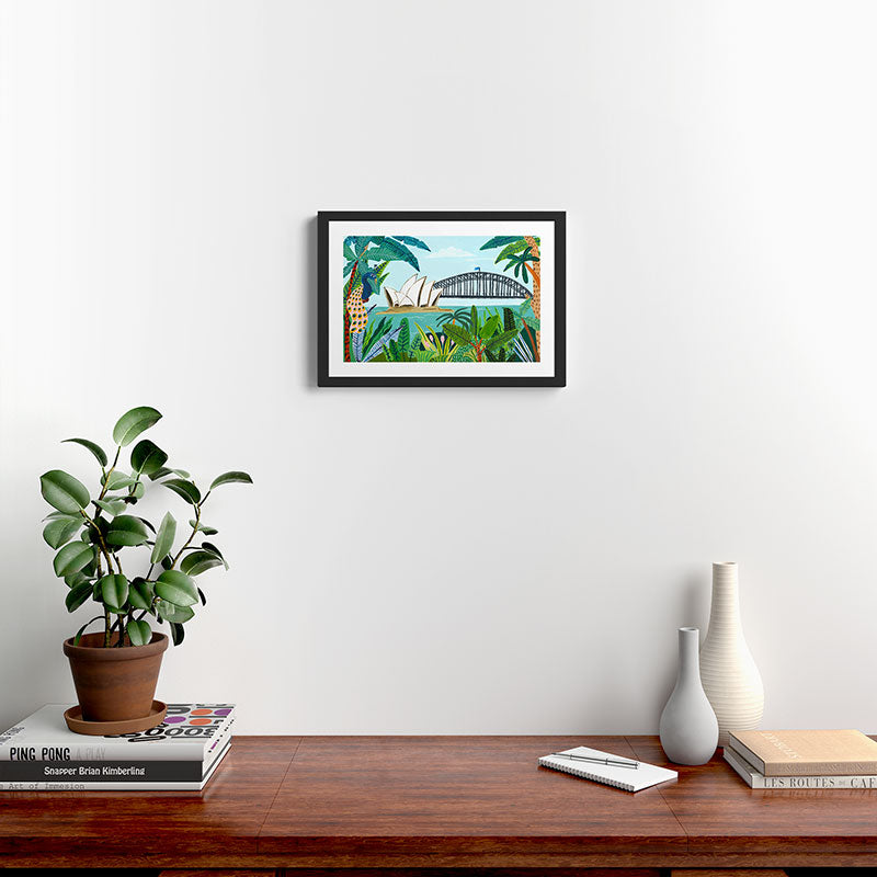 Sydney Harbour from the Botanical Gardens Framed Art Print Gallery Image 2