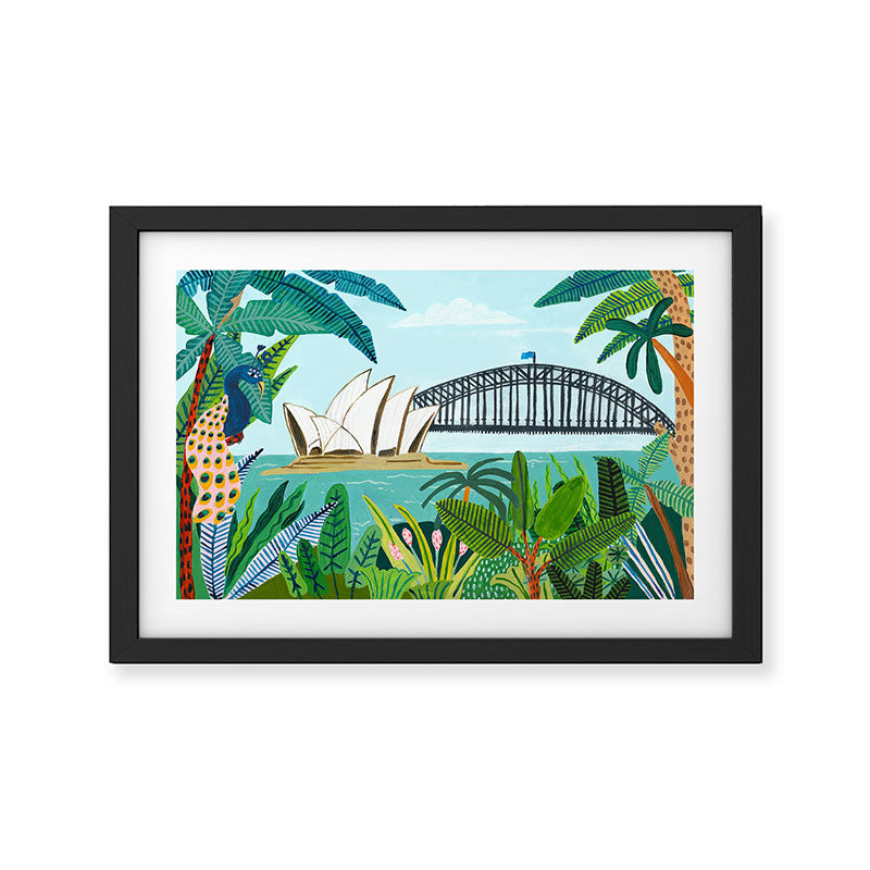 Sydney Harbour from the Botanical Gardens Framed Art Print Gallery Image 2