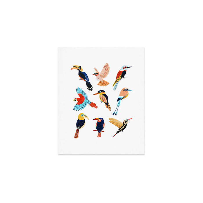 Tropical Jungle Birds Art Print Gallery Image 1