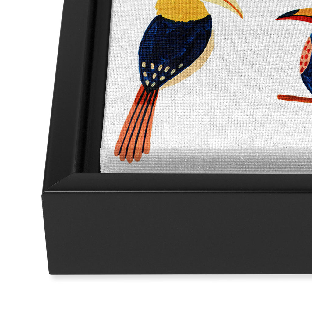 Tropical Jungle Birds Framed Canvas Print Gallery Image 3