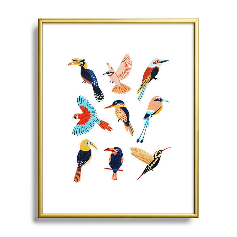 Tropical Jungle Birds Framed Art Print Gallery Image 89
