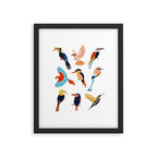 Tropical Jungle Birds Framed Art Print Gallery Image 5