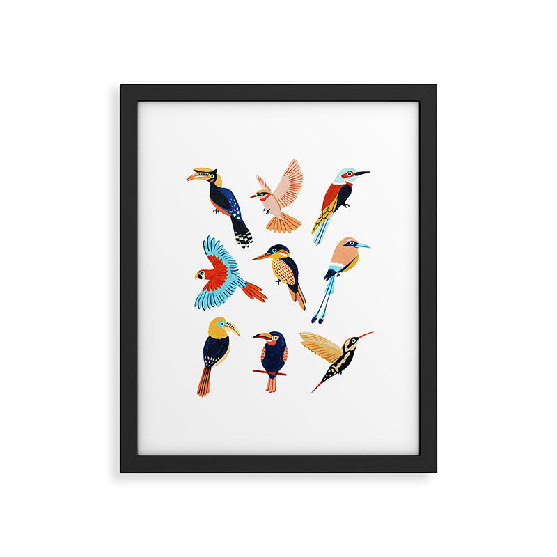 Tropical Jungle Birds Framed Art Print Gallery Image 5