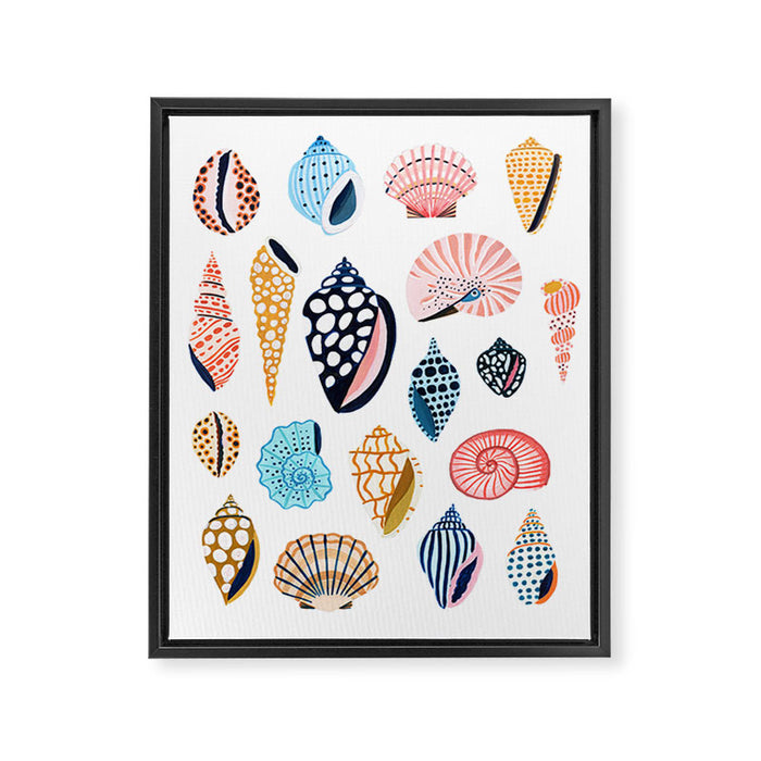Under the Sea Shells Framed Canvas Print Gallery Image 1
