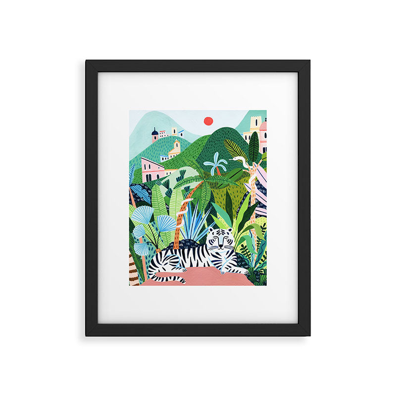 White Bengal Tiger Framed Art Print Gallery Image 4