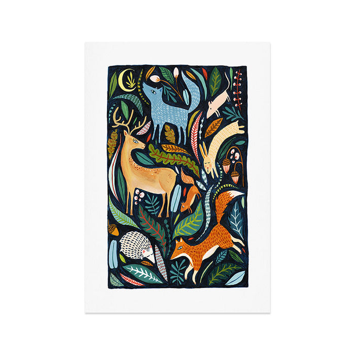 Woodland Animals Art Print Gallery Image 1