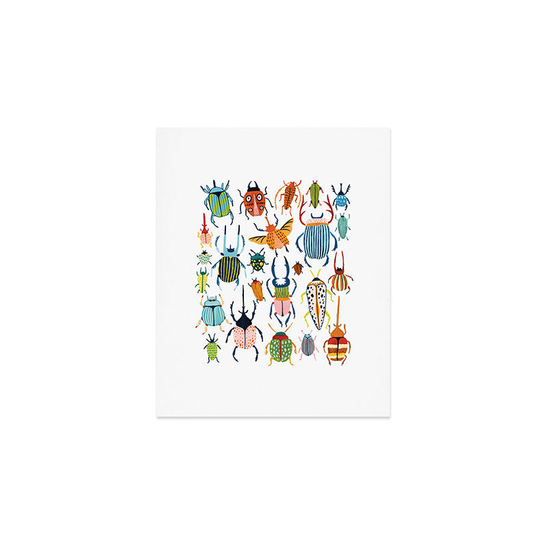 Woodland Beetles Art Print Gallery Image 1