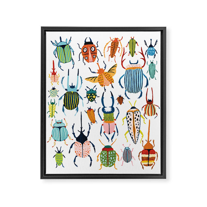 Woodland Beetles Framed Canvas Print Gallery Image 6