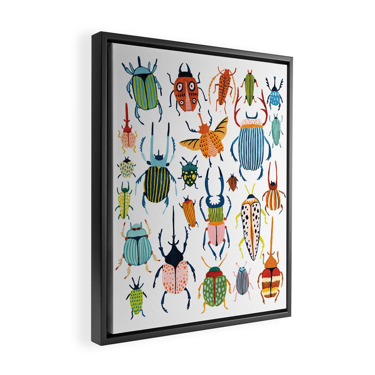 Woodland Beetles Framed Canvas Print Gallery Image 2