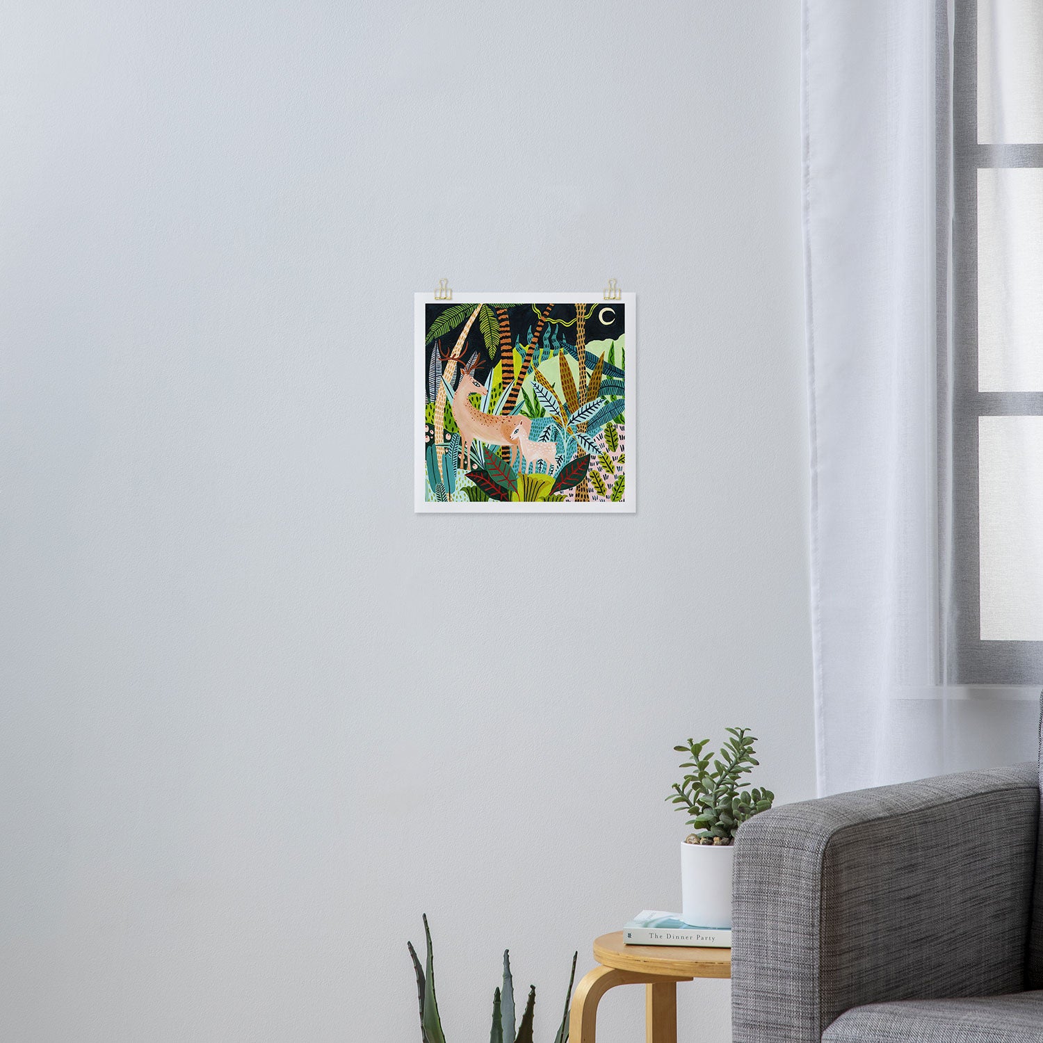Woodland Deer & Fawn Art Print Gallery Image 3