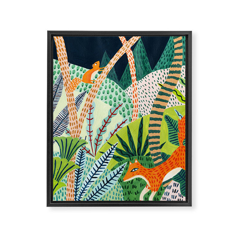 Woodland Fox Framed Canvas Print Gallery Image 8