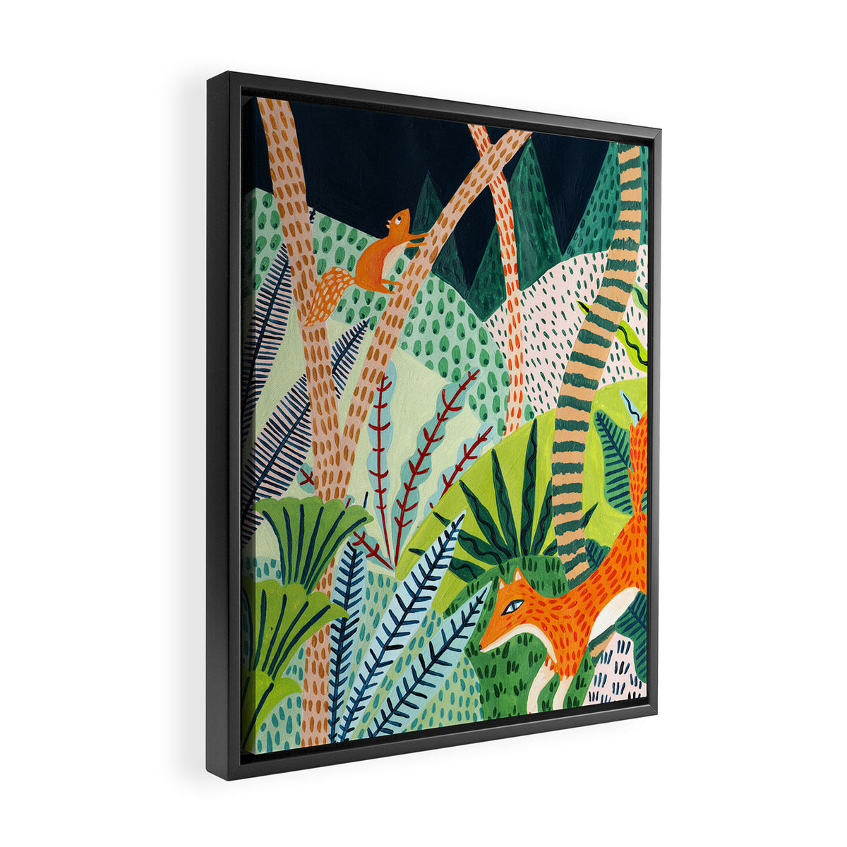 Woodland Fox Framed Canvas Print Gallery Image 2