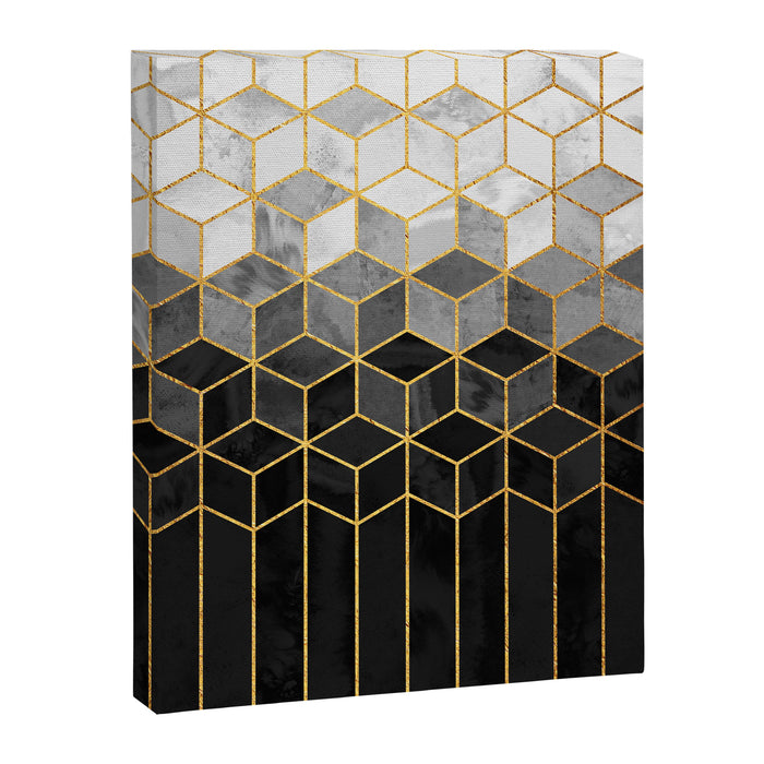 Black and White Gradient Cubes Canvas Print Gallery Image 1