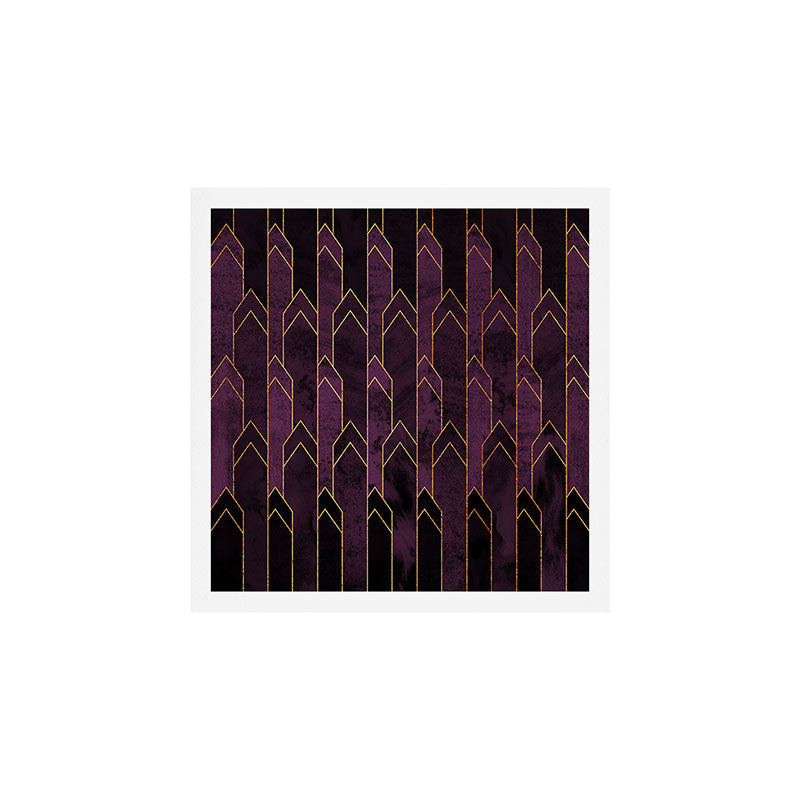 Pretty Purple Plum Geo Crystals Art Print Gallery Image 1