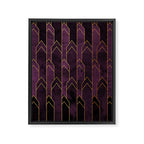 Pretty Purple Plum Geo Crystals Framed Canvas Print Gallery Image 8