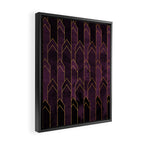 Pretty Purple Plum Geo Crystals Framed Canvas Print Gallery Image 2