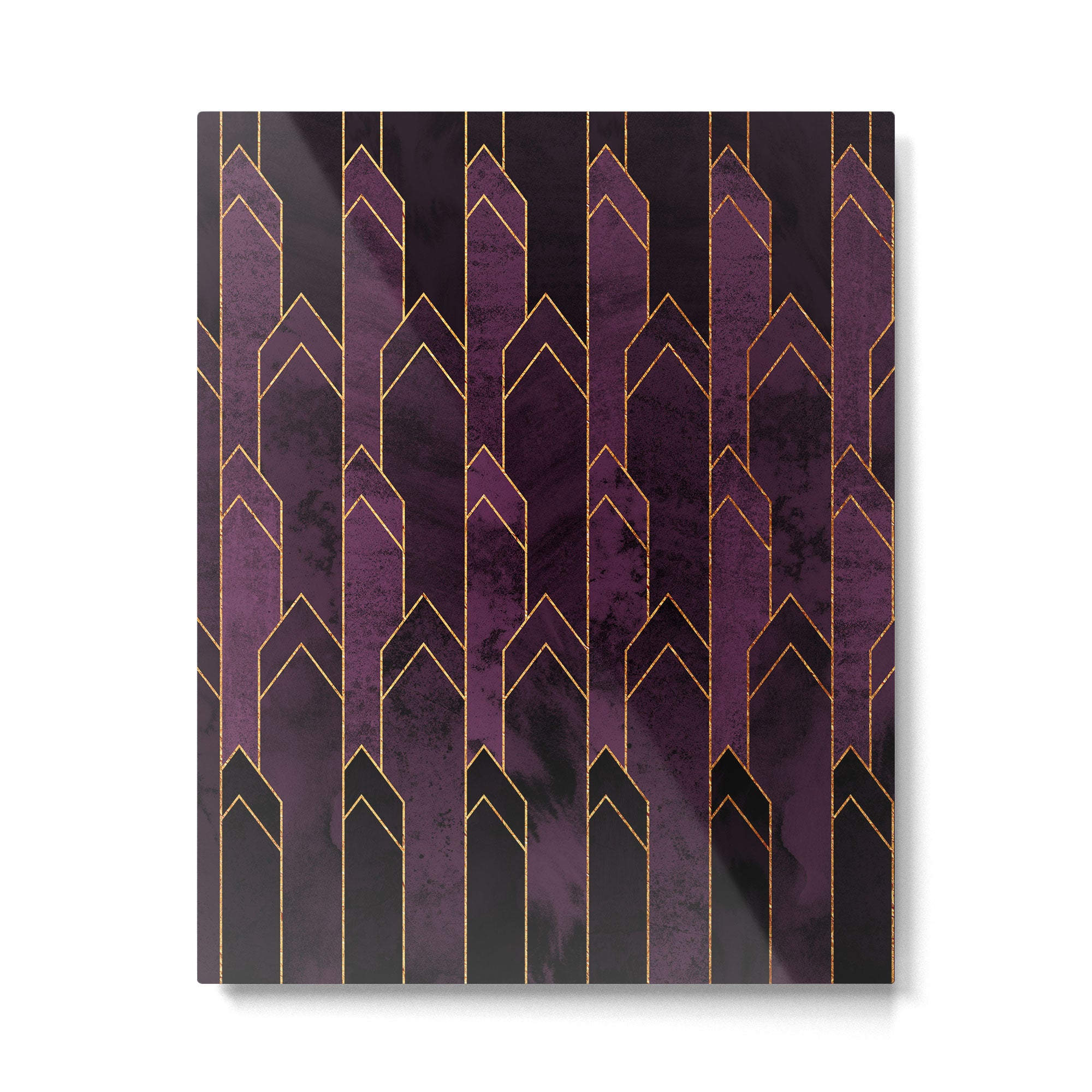 Pretty Purple Plum Geo Crystals Metal Print Gallery Image 6