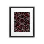 Red Ruby Art Deco Pattern Framed Art Print Gallery Image 6