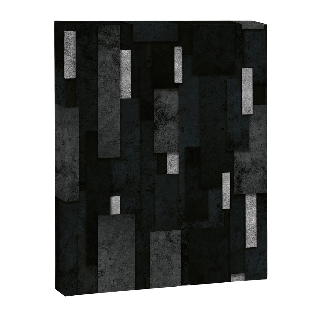 Silver and Black Urban Charcoal Spires Canvas Print Gallery Image 8