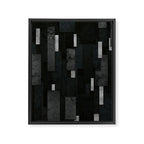 Silver and Black Urban Charcoal Spires Framed Canvas Print Gallery Image 8