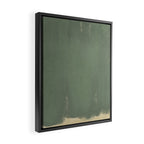 Minimal Abstract Green Colorfield Painting 01 Framed Canvas Print Gallery Image 2