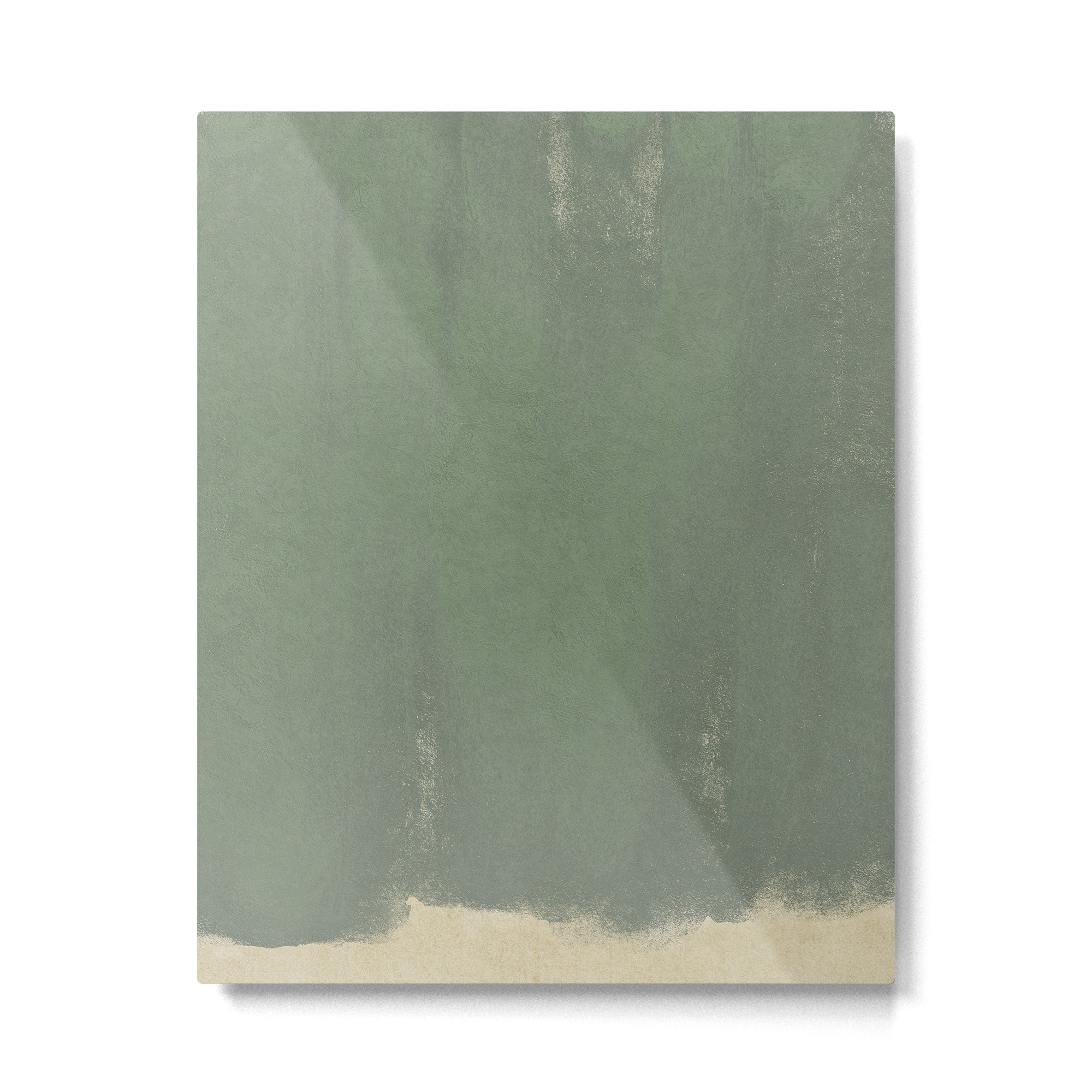 Minimal Abstract Green Colorfield Painting 01 Metal Print Gallery Image 4