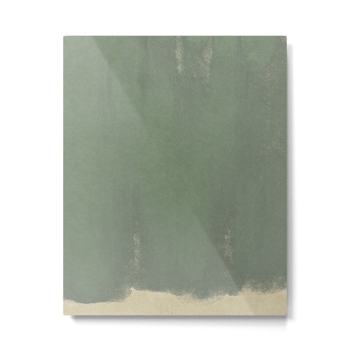 Minimal Abstract Green Colorfield Painting 01 Metal Print Gallery Image 1