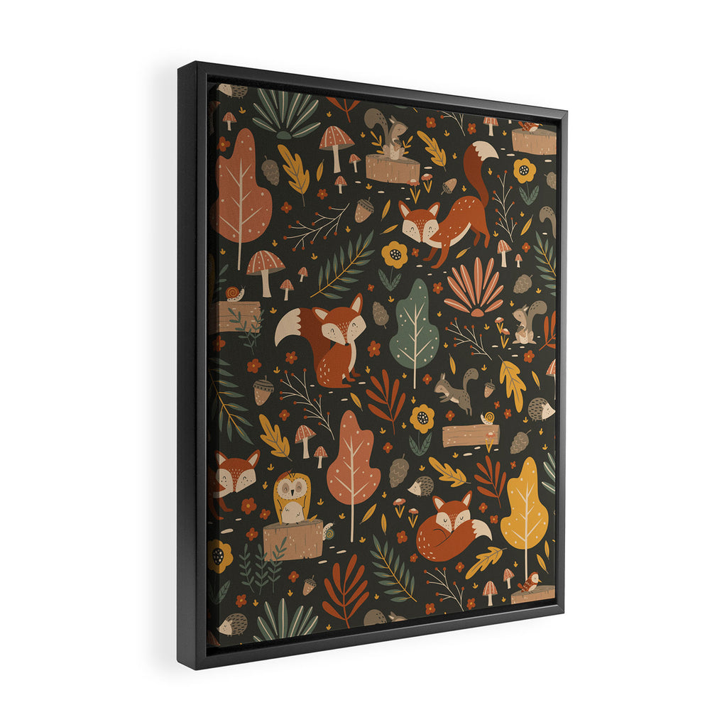 Woodland Critters Framed Canvas Print Gallery Image 2
