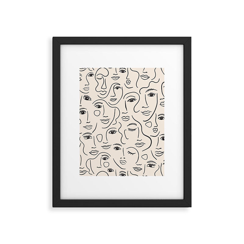 Abstract Faces Framed Art Print Gallery Image 5