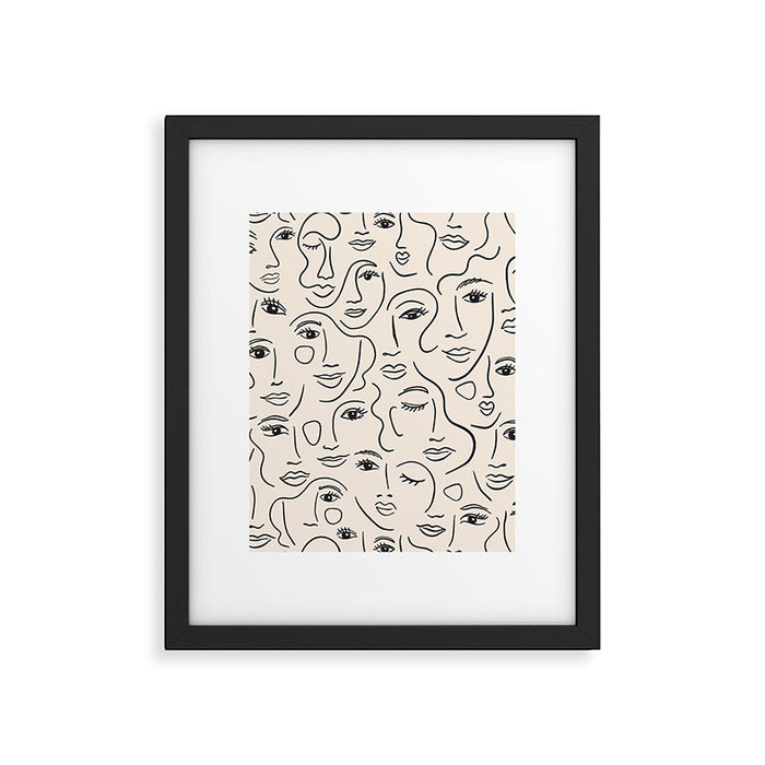 Abstract Faces Framed Art Print Gallery Image 1