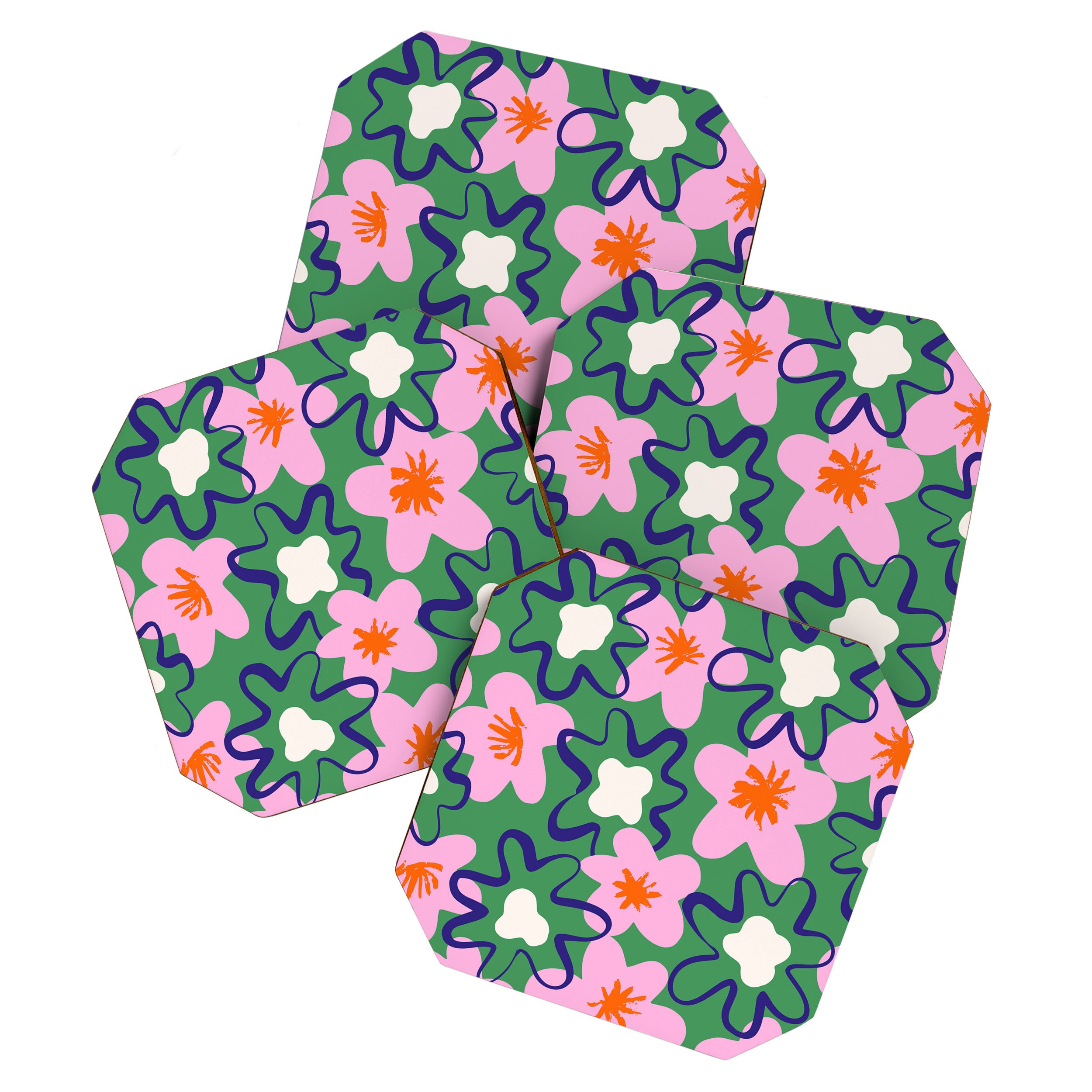 Bright Floral Coaster Gallery Image 1