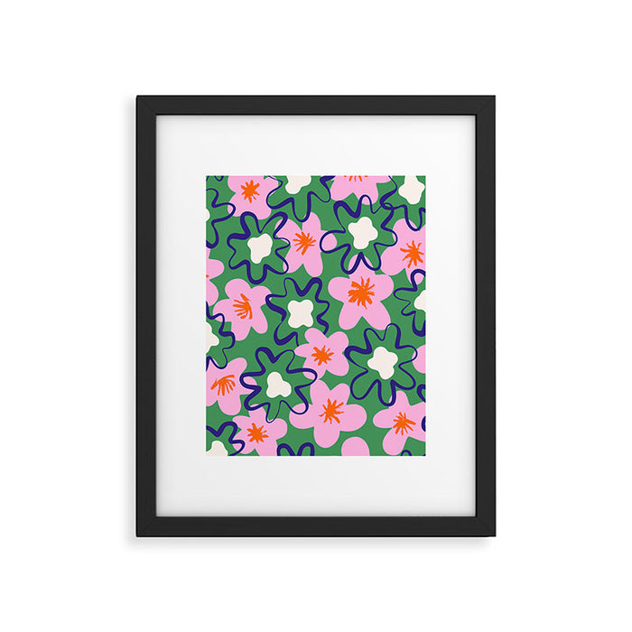 Bright Floral Framed Art Print Gallery Image 1