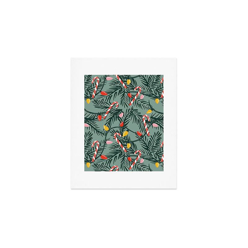Candy Cane Christmas Art Print Gallery Image 1