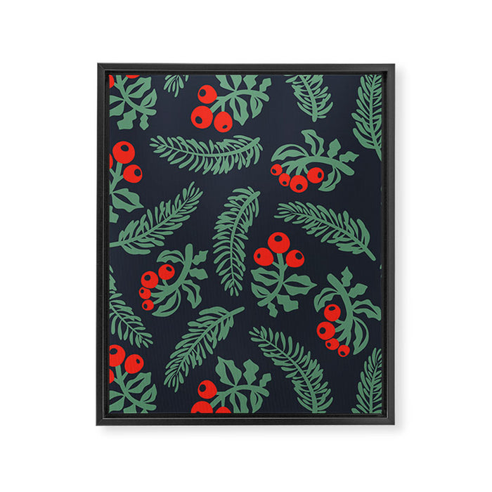 Christmas Greenery Framed Canvas Print Gallery Image 1