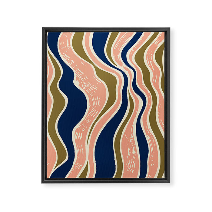 Earthy Rivers Cobalt Framed Canvas Print Gallery Image 1