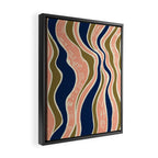 Earthy Rivers Cobalt Framed Canvas Print Gallery Image 2