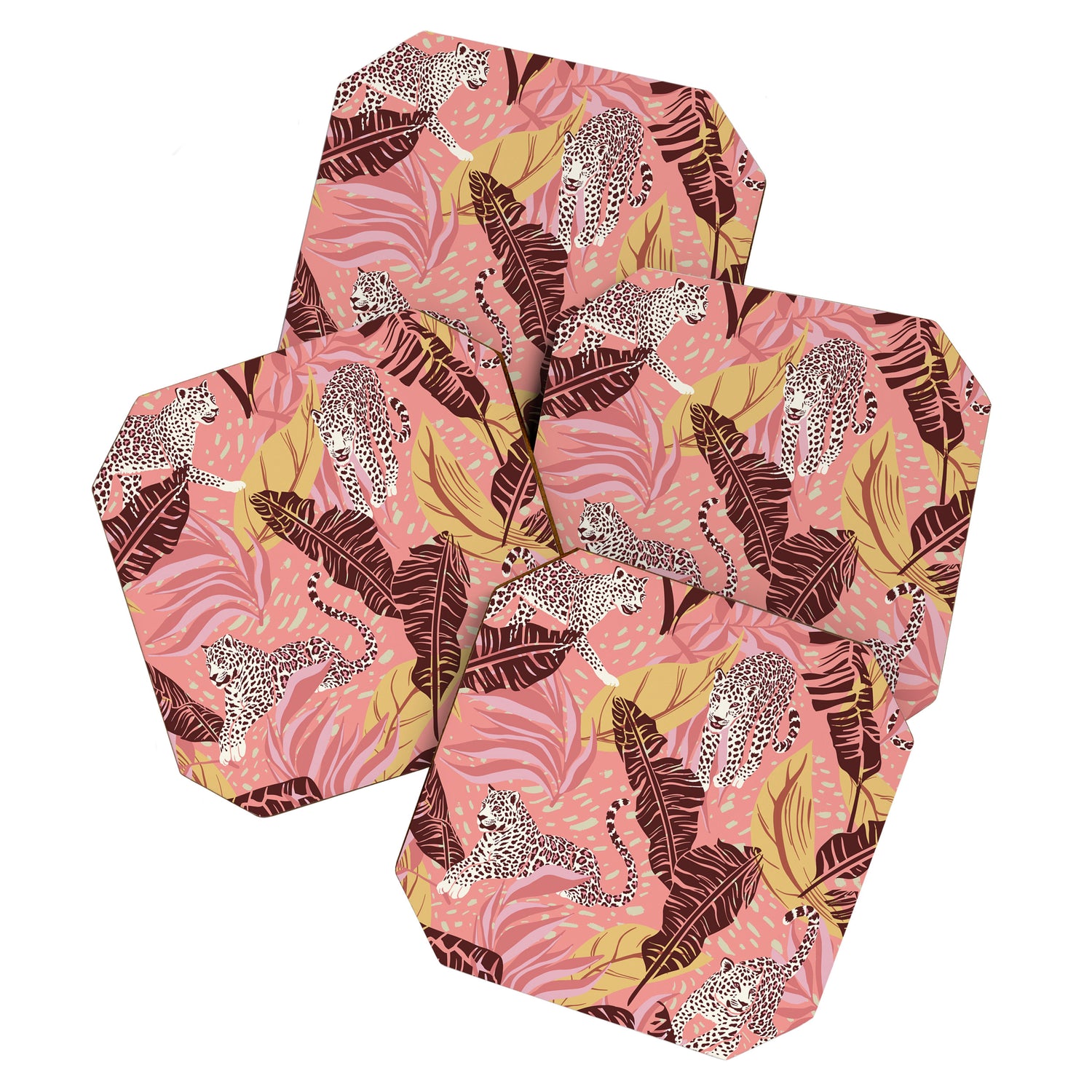 Leopard Crush Pink Coaster Gallery Image 1