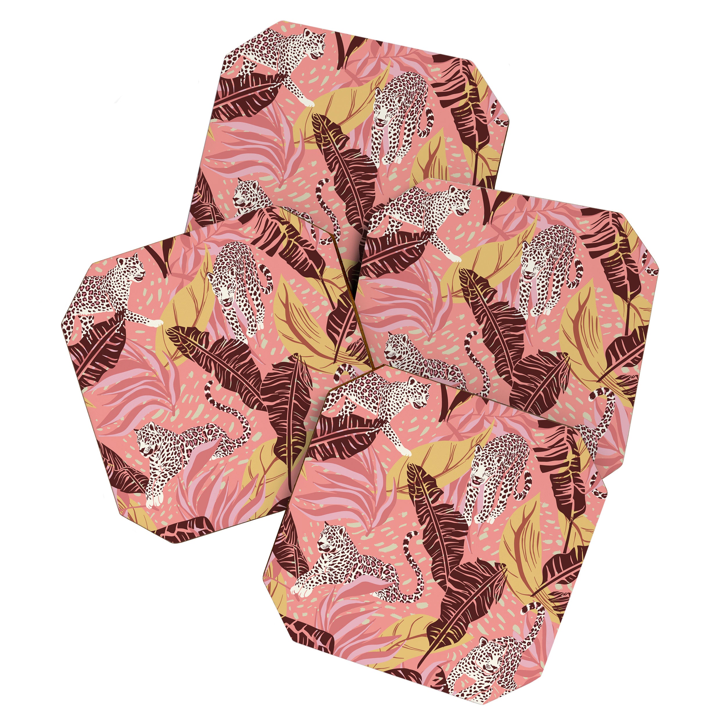 Leopard Crush Pink Coaster Gallery Image 1