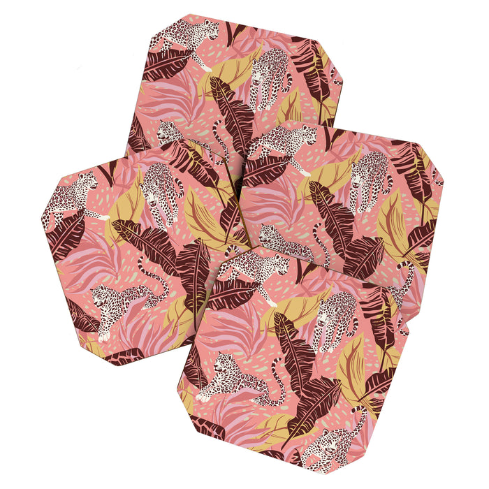 Leopard Crush Pink Coaster Gallery Image 1