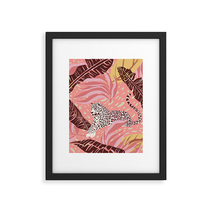 Leopard Crush Pink Framed Art Print Gallery Image 1
