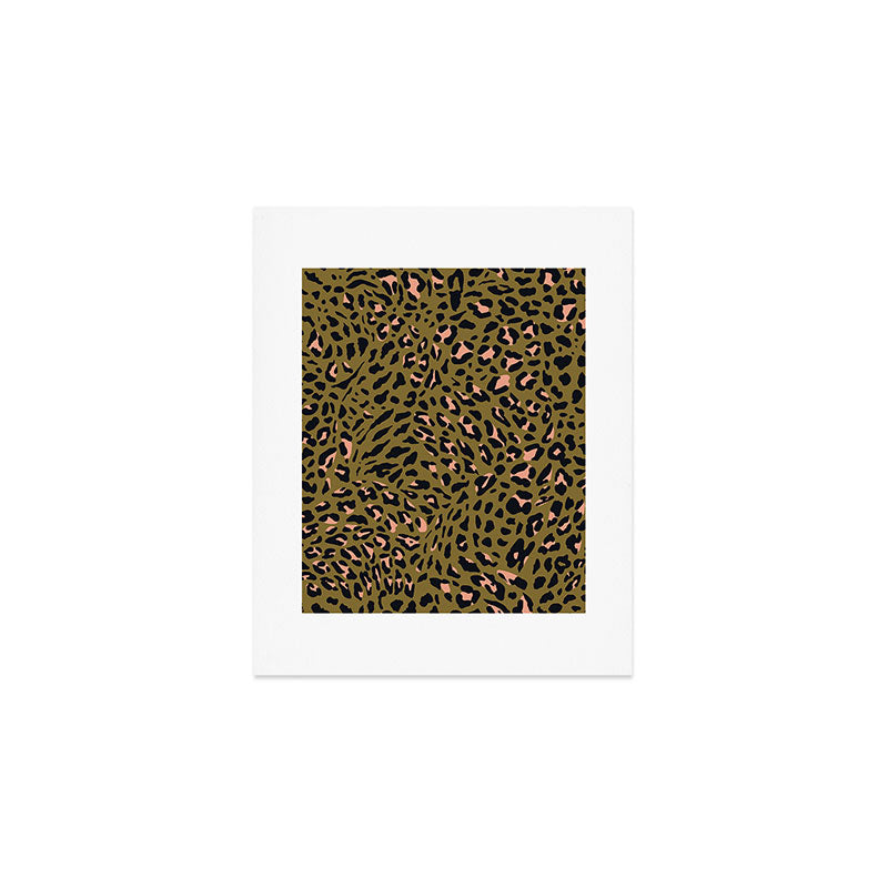 Leopard Spots Olive Art Print Gallery Image 1