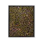 Leopard Spots Olive Framed Canvas Print Gallery Image 6