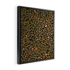 Leopard Spots Olive Framed Canvas Print Gallery Image 2