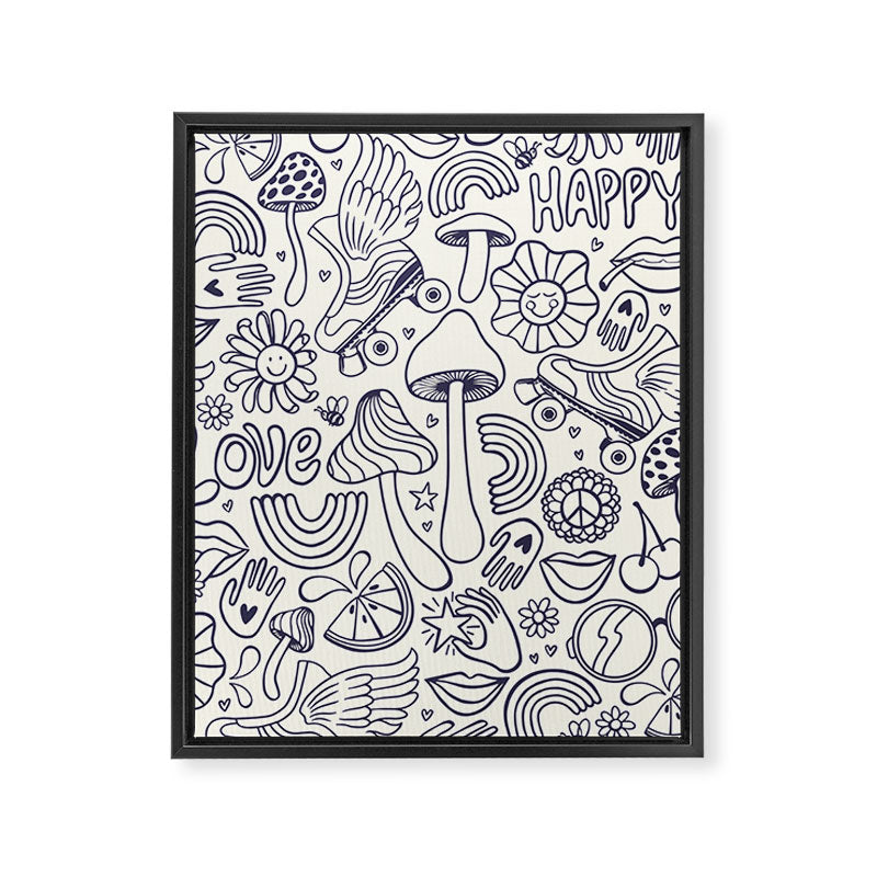 Love Happy Framed Canvas Print Gallery Image 6