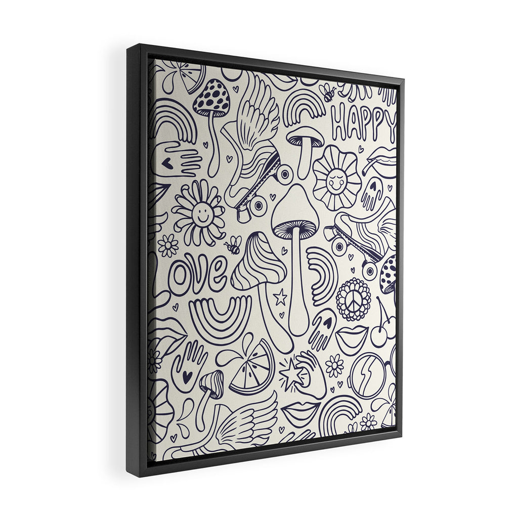 Love Happy Framed Canvas Print Gallery Image 2